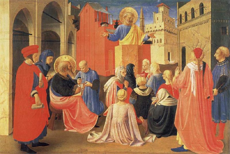 Fra Angelico The Hl. Petrus preaches France oil painting art